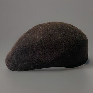 Country Gentleman 100% Wool Driving Ascot Cuffley Hat Black Size Large L Classic